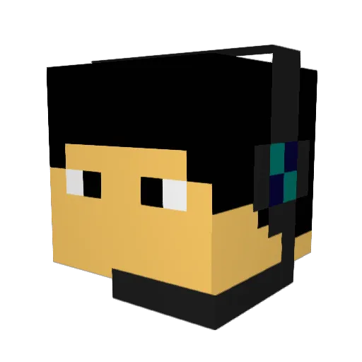 MasterZanget Minecraft avatar head, 3D render