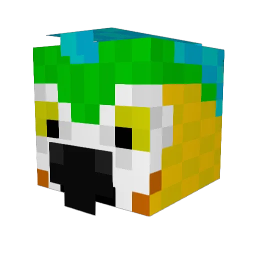 MasterZyper Minecraft avatar head, 3D render