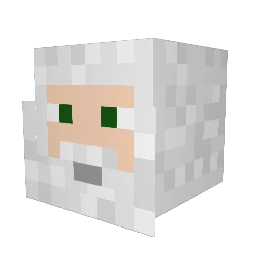 Master_Lemming Minecraft avatar head, 3D render