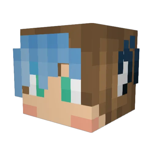 Master_Shinji Minecraft avatar head, 3D render