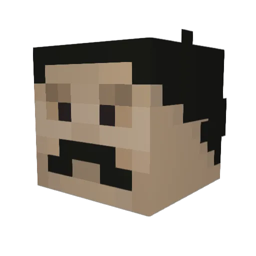Master_Stonk Minecraft avatar head, 3D render