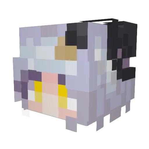 Master_Yuki_ Minecraft avatar head, 3D render