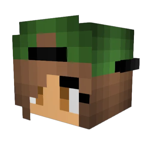 Master__Diamond Minecraft avatar head, 3D render
