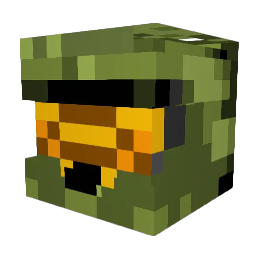 Master_chief222 Minecraft avatar head, 3D render