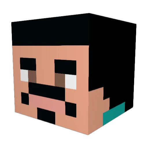 Masterbrody239 Minecraft avatar head, 3D render