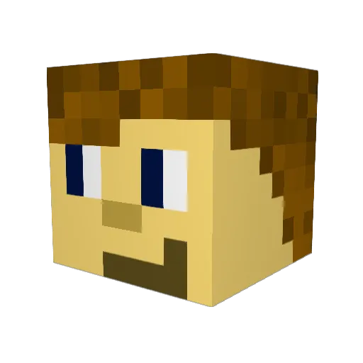 Mastercraft2007 Minecraft avatar head, 3D render