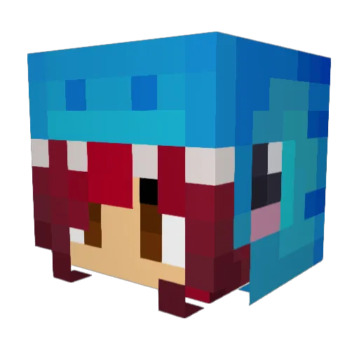 Mastereve Minecraft avatar head, 3D render
