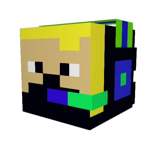 Masterflo3004 Minecraft avatar head, 3D render