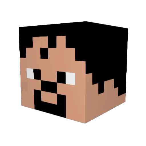 Mastergamer500 Minecraft avatar head, 3D render