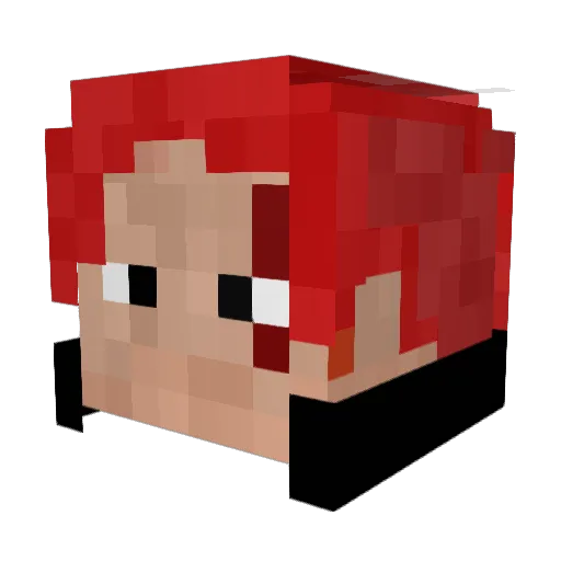 Masterkirbe Minecraft avatar head, 3D render