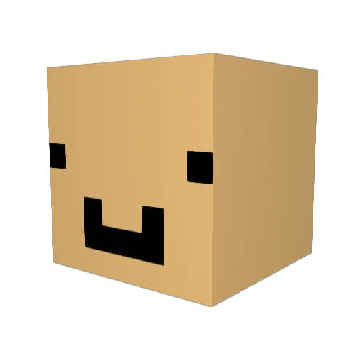 Masterkitiz Minecraft avatar head, 3D render