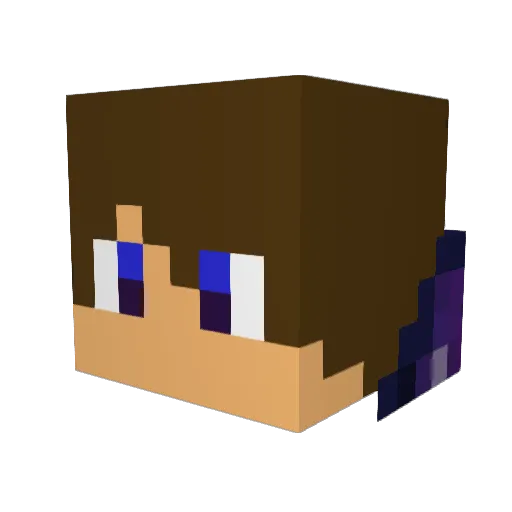 Masterlox Minecraft avatar head, 3D render