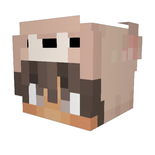 Mastermindleo Minecraft avatar head, 3D render