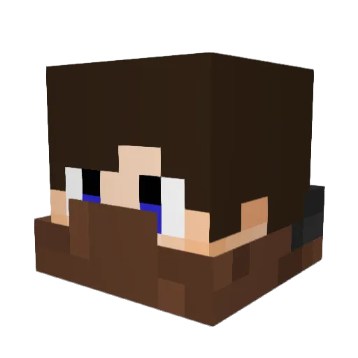 Masternickeleye Minecraft avatar head, 3D render