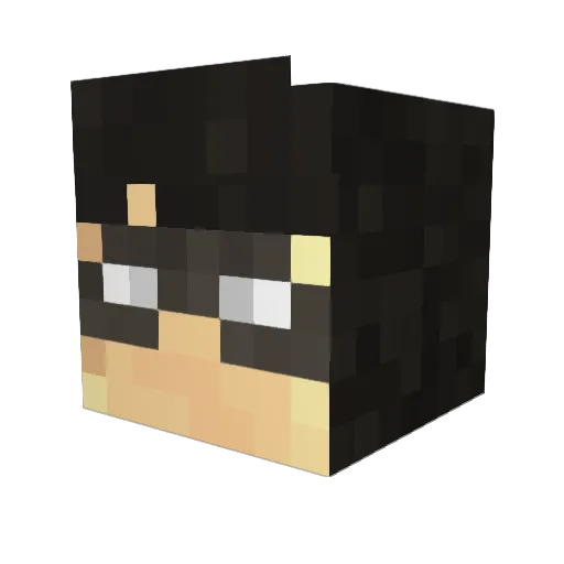 MasterofGrass Minecraft avatar head, 3D render