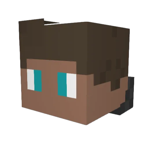 MasterofHeros Minecraft avatar head, 3D render