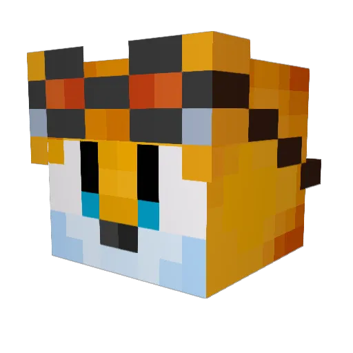 MasterofPun Minecraft avatar head, 3D render