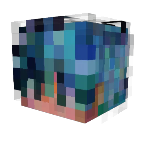Masterpearch Minecraft avatar head, 3D render