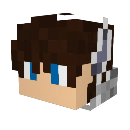 Masterplayer12 Minecraft avatar head, 3D render