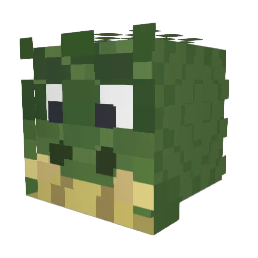 Masterrulius Minecraft avatar head, 3D render