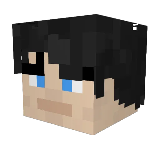 Masterspuck Minecraft avatar head, 3D render