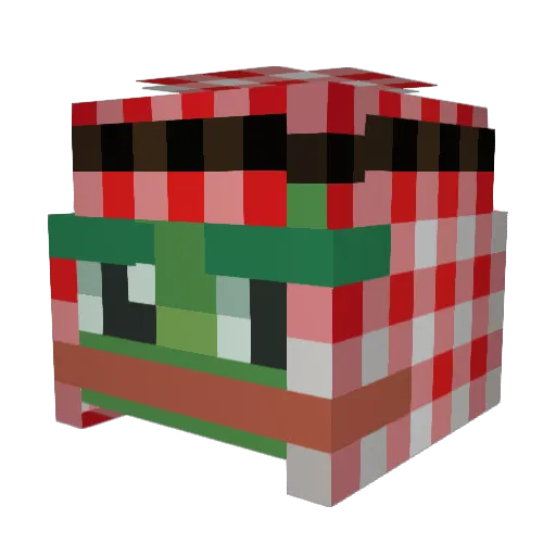 Mastertimbers Minecraft avatar head, 3D render