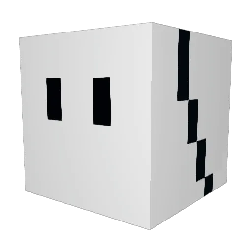 Mastes Minecraft avatar head, 3D render