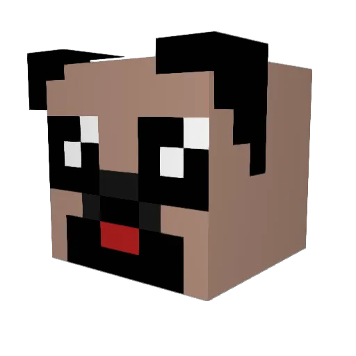 MastinQ Minecraft avatar head, 3D render