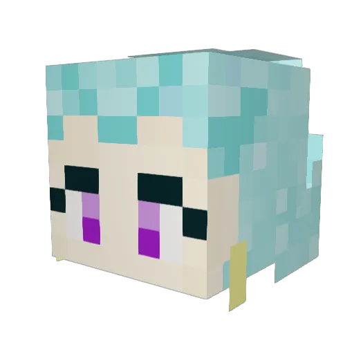 Mastiser Minecraft avatar head, 3D render