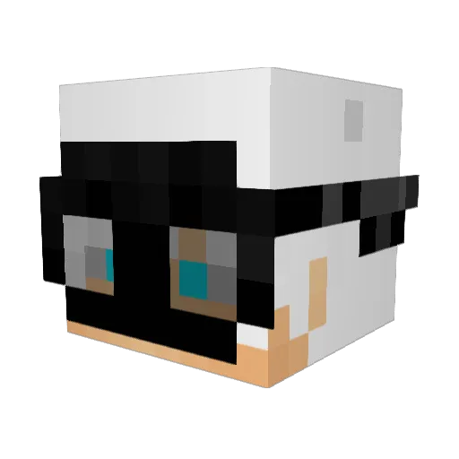 MastoLives Minecraft avatar head, 3D render