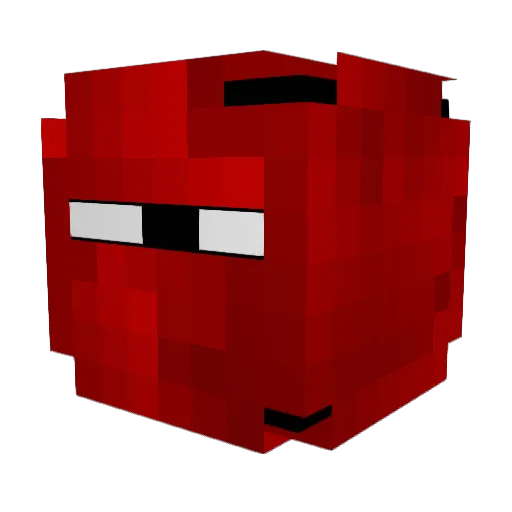 Mastodonte Minecraft avatar head, 3D render