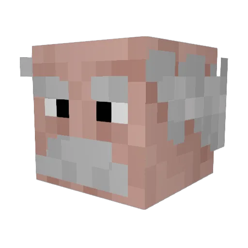 MastorDaddy Minecraft avatar head, 3D render