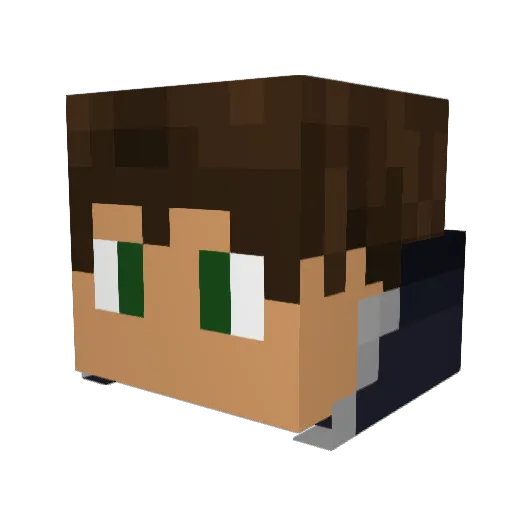 MastrAstr Minecraft avatar head, 3D render
