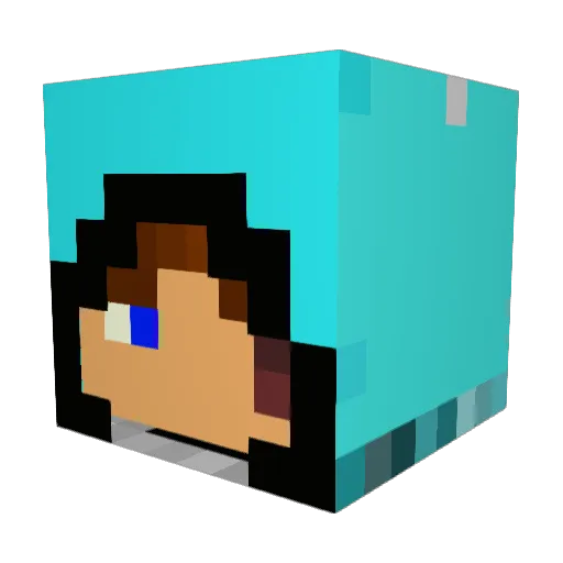 MastroDone Minecraft avatar head, 3D render