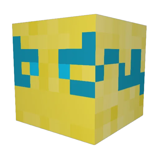 Mastrodland Minecraft avatar head, 3D render