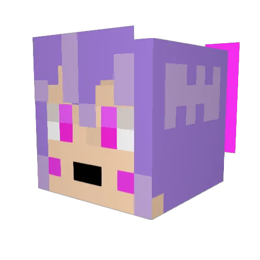 Masunyan Minecraft avatar head, 3D render