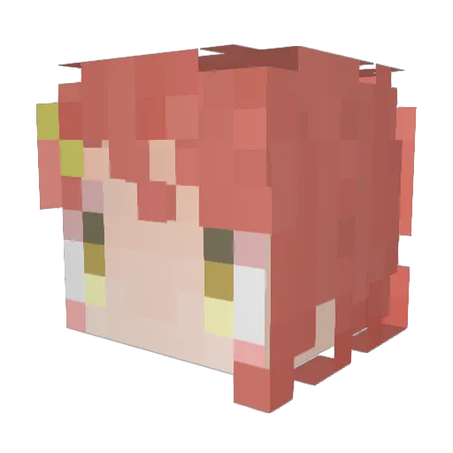 Masutsuki Minecraft avatar head, 3D render