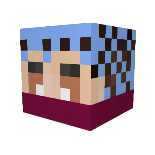 Masuvoco Minecraft avatar head, 3D render