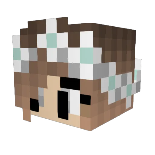 MasyaCat Minecraft avatar head, 3D render