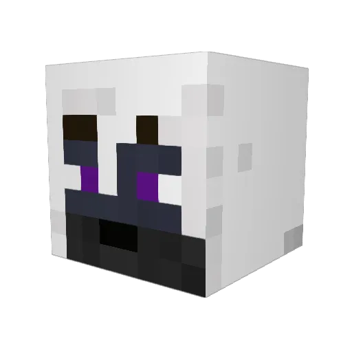 Masycre Minecraft avatar head, 3D render