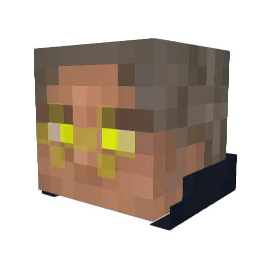 Maszu9 Minecraft avatar head, 3D render