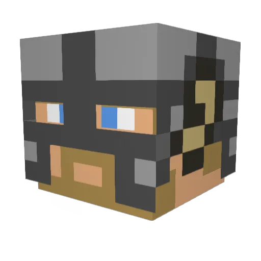 Mat0pi Minecraft avatar head, 3D render