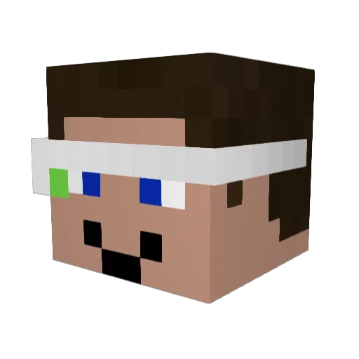 Mat11145 Minecraft avatar head, 3D render