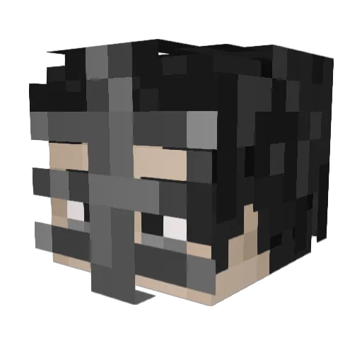 Mat1kk_ Minecraft avatar head, 3D render
