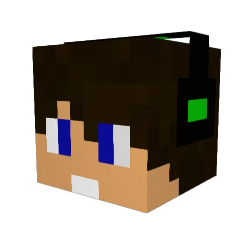 Mat3600 Minecraft avatar head, 3D render