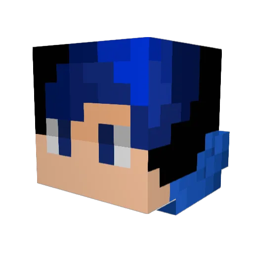 Mat3j1k Minecraft avatar head, 3D render