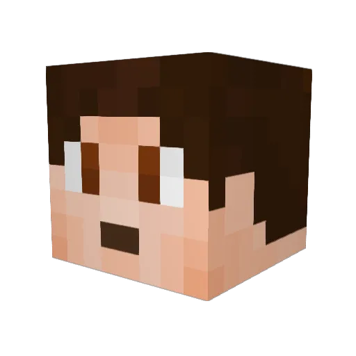 Mat3jk0 Minecraft avatar head, 3D render