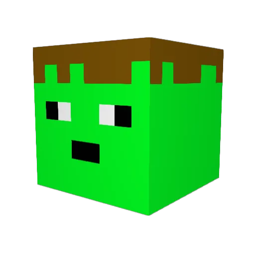 Mat402 Minecraft avatar head, 3D render