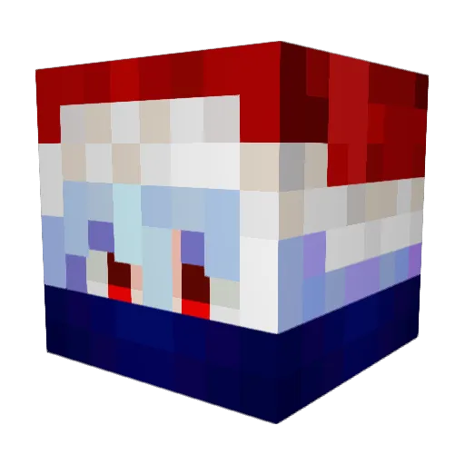 MatAttack Minecraft avatar head, 3D render