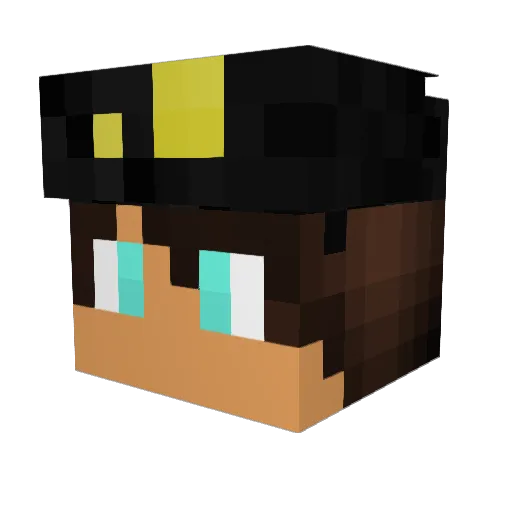 MatBomber Minecraft avatar head, 3D render